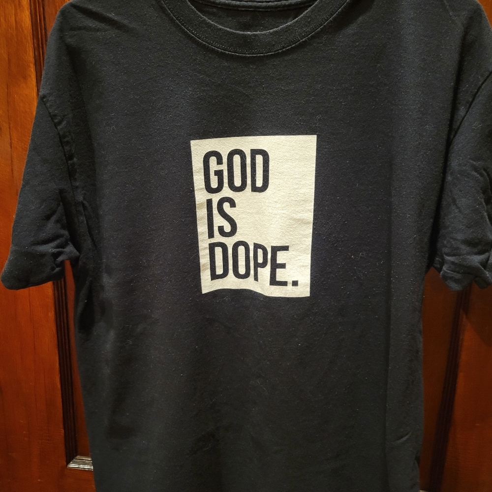 Used God Is Dope Black T-Shirt